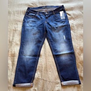 NWT Old Navy Boyfriend Skinny Cuffed Medium Wash Jeans Size 14